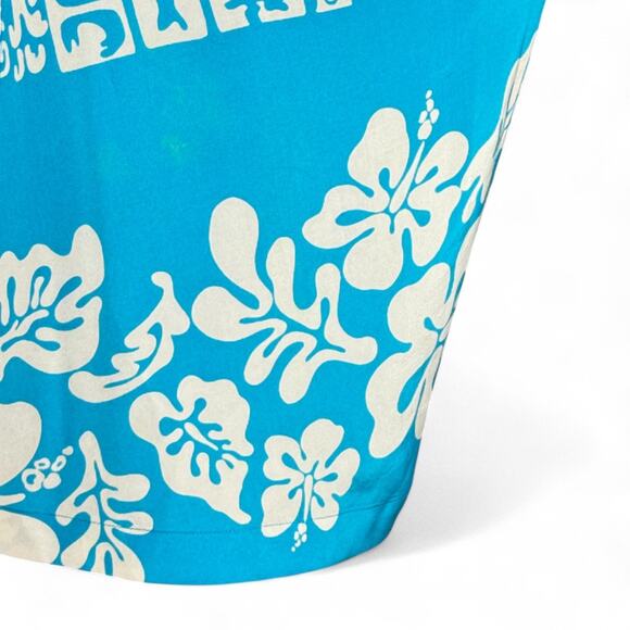 VTG Thierry Mugler 1990 Eté Hawaï Collection Tropical Silk Wrap Dress Blue 36 S - Picture 9 of 16